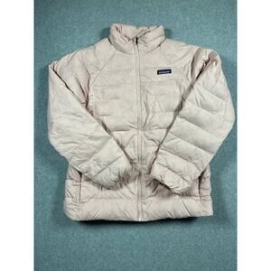 Patagonia Girls Size 14 Pink Puffer Jacket Full Zip